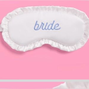 White Ruffled Bride Sleep Mask